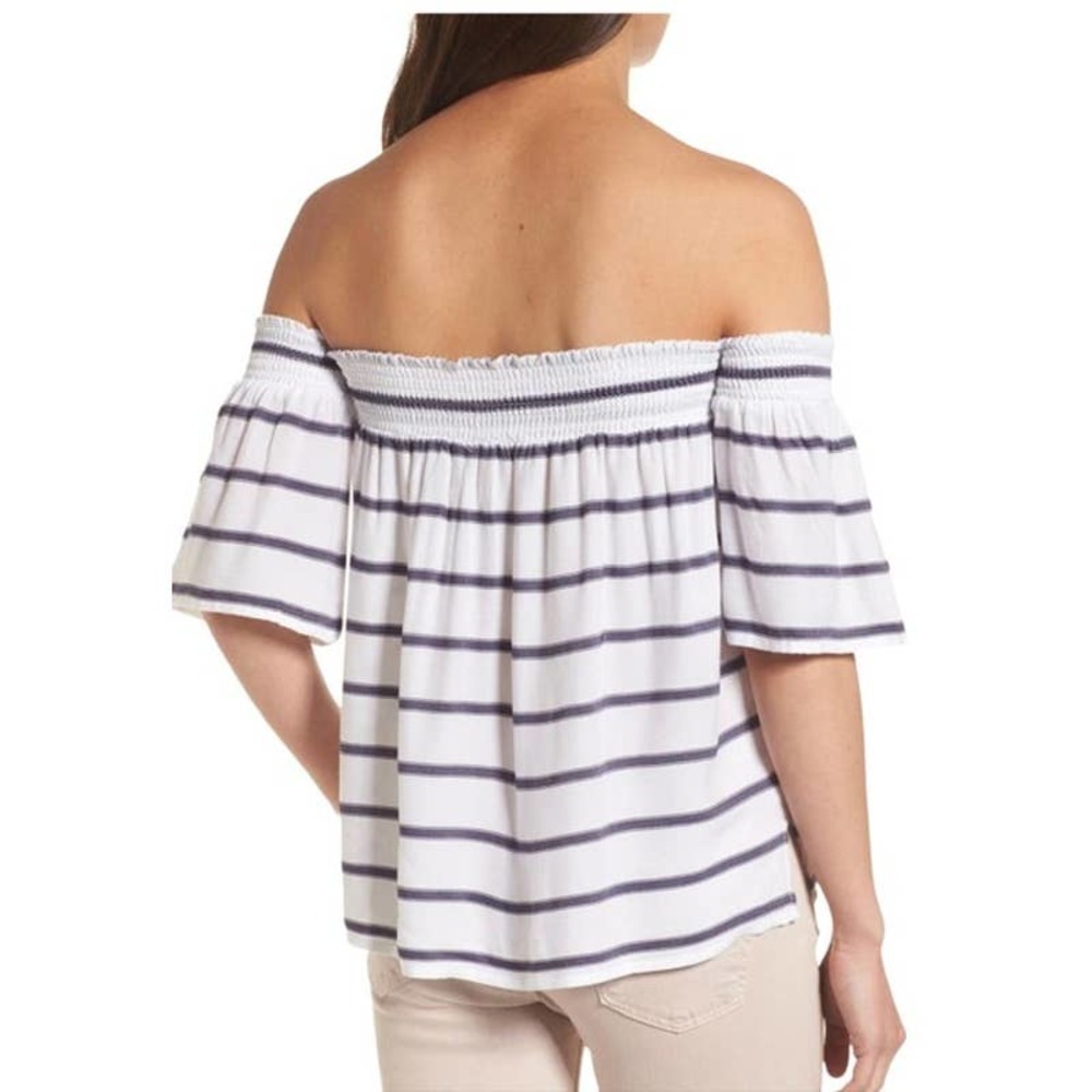 Rails Isabelle Off-The-Shoulder Top S Smocked Nec… - image 2